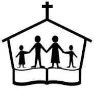 Picture of a family in a church