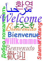Welcome in lots of different languages